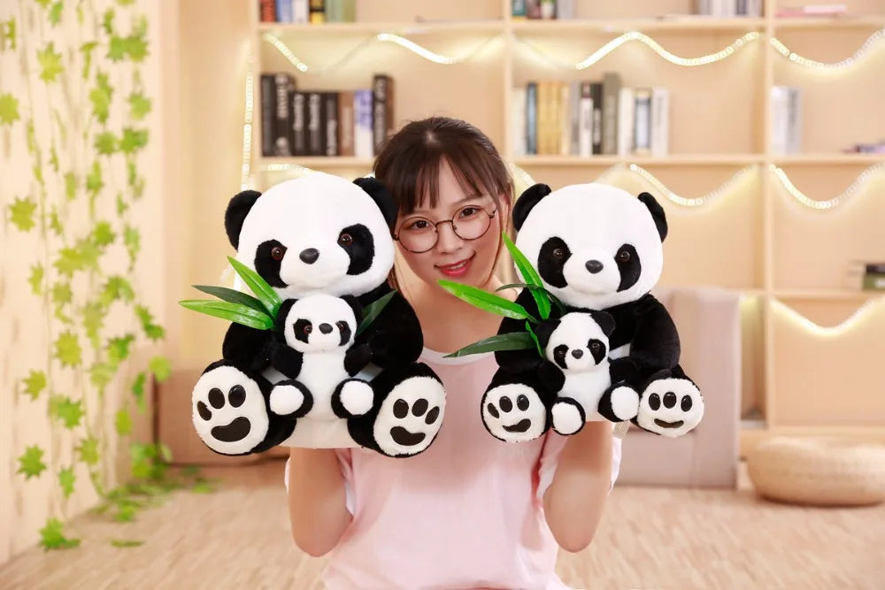 New Plush Panda Toys Cute Stuffed Animal Doll Mother And Son Toy Gift for Children Friends Girls  Home Decor Christmas Gift