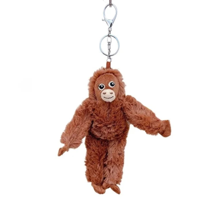 Kawaii Gorilla Plush Toy Cartoon Chimpanzees Monkey Soft Stuffed Doll Keychain Backpack Car Bag Decor Boys Girls Birthday Gifts