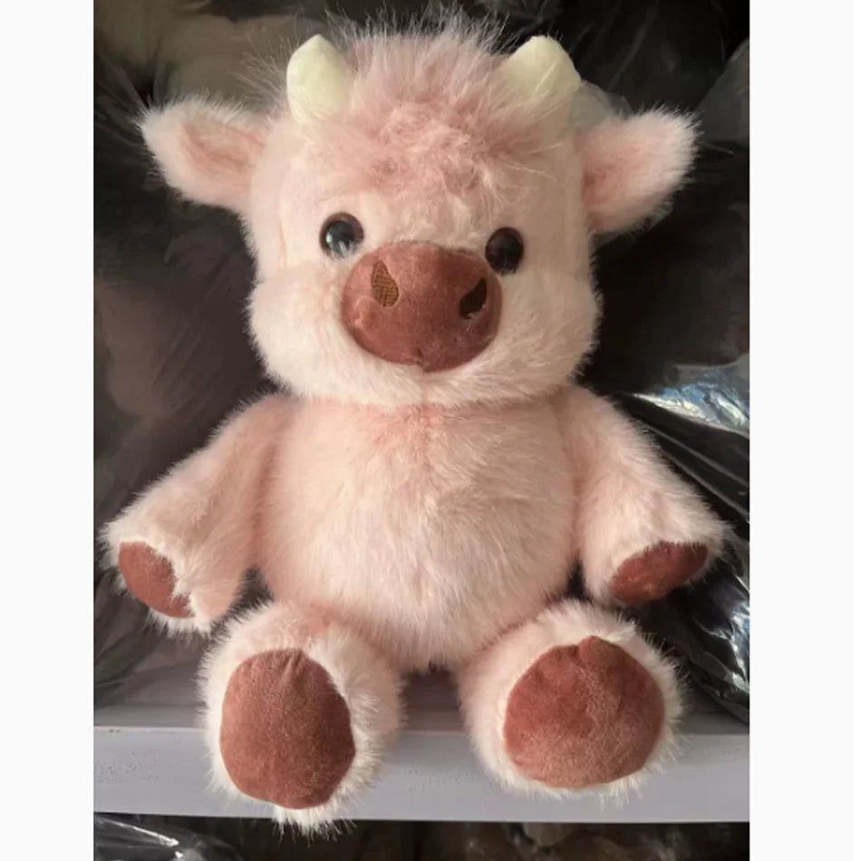 45CM Cute West Highland Calf Doll Running Little Cow Plush Toy Cartoon Soft Stuffed Animal Companion Toy Appease Kid Doll