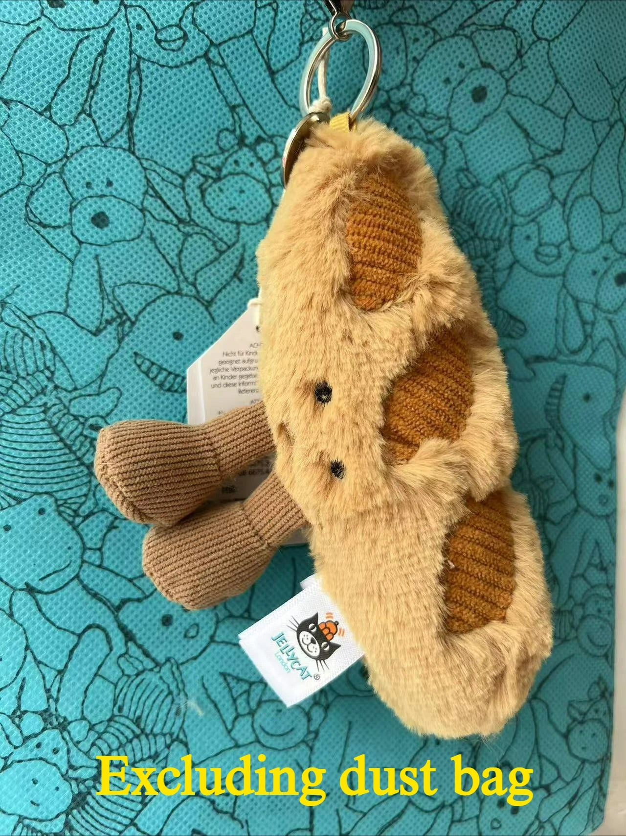 Hot tea bag Jc Cute Plush Toy label cute girl bag charm plush toy keychain Kawaii plush toy Limited New Gift bag