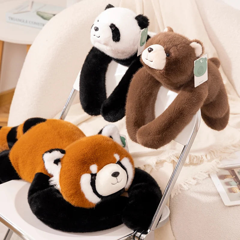 Kawaii Weighted Stuffed Animals Panda Bear Sloth Red Raccoon Dinosaur Koala Plush Pillow Kids Birthday Gift Home Room Decor