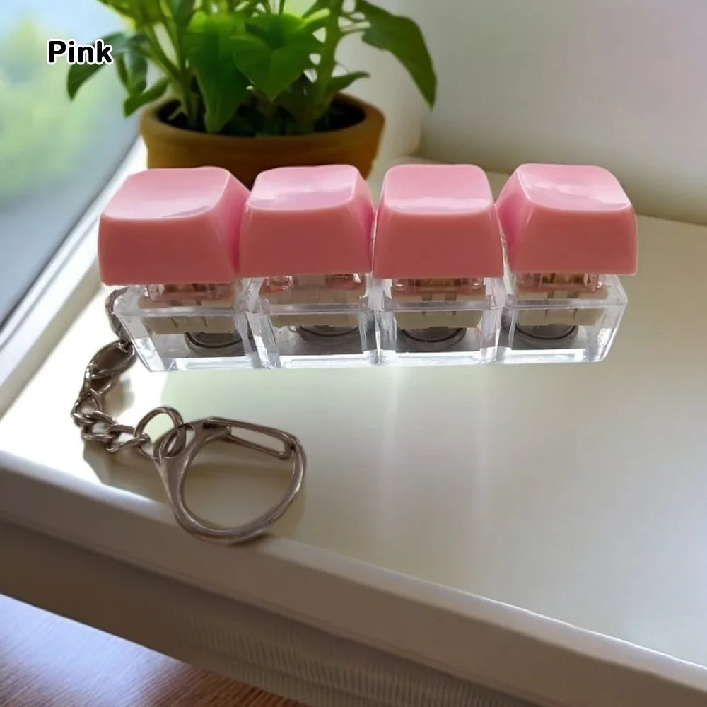 Relaxing 4/9 Keys Finger Keyboard Keycap Key Button Decompression Toy Stress Relief Gadget Pinch Toy Adult