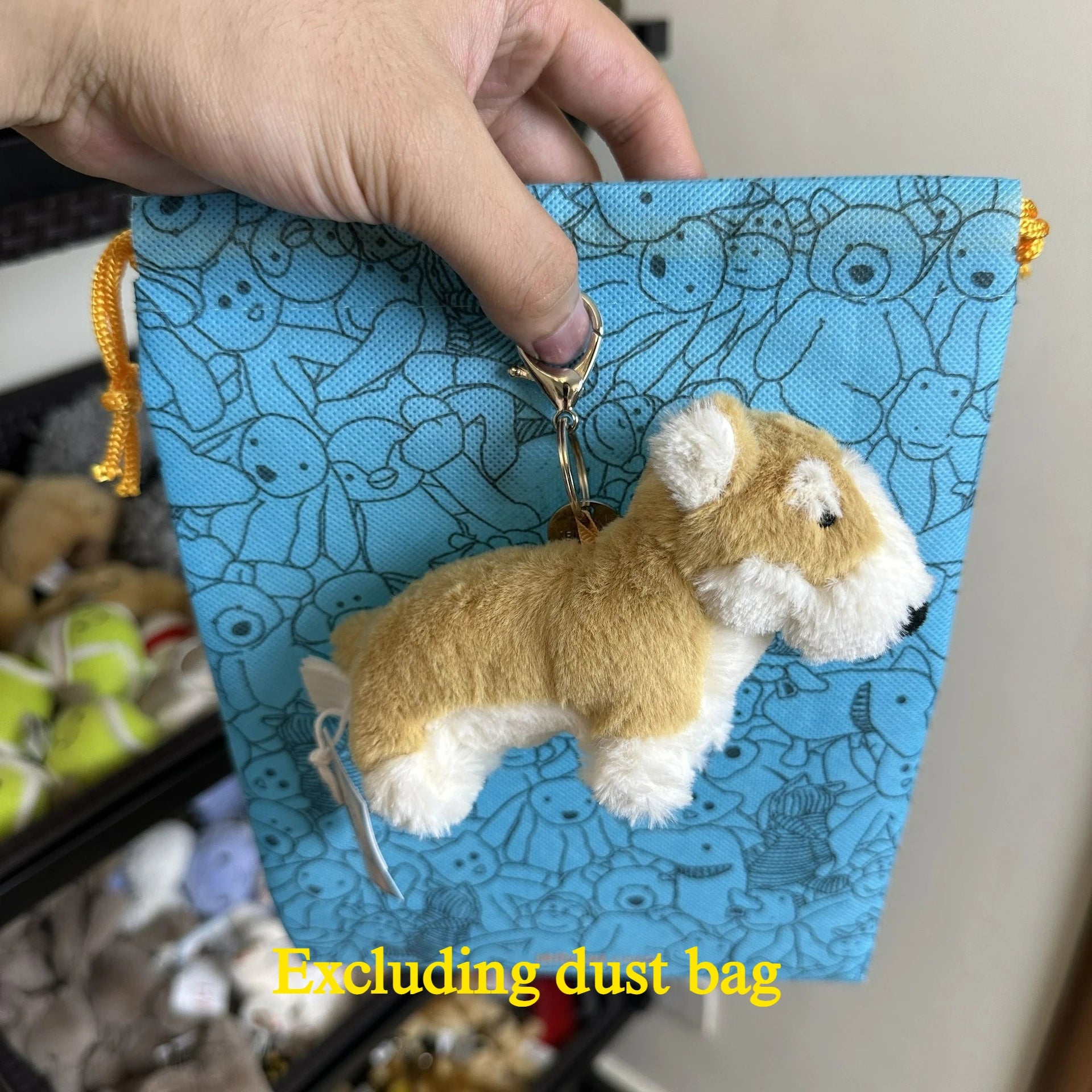 Hot tea bag Jc Cute Plush Toy label cute girl bag charm plush toy keychain Kawaii plush toy Limited New Gift bag