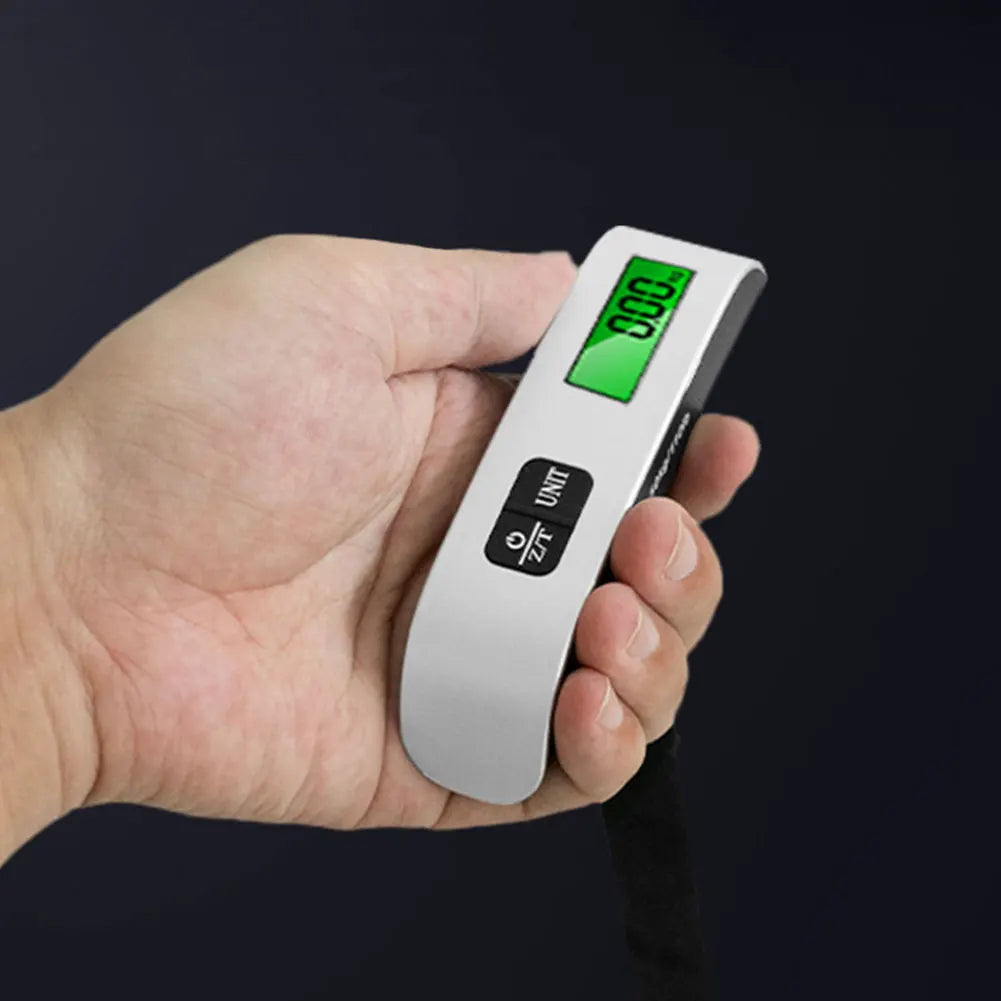 50kg/110lb Electronic Hanging Suitcase Travel Weighs LCD Display Pocket Electronic Suitcase Travel Scale Hand Luggage Scale