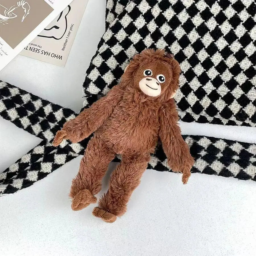 Kawaii Gorilla Plush Toy Cartoon Chimpanzees Monkey Soft Stuffed Doll Keychain Backpack Car Bag Decor Boys Girls Birthday Gifts