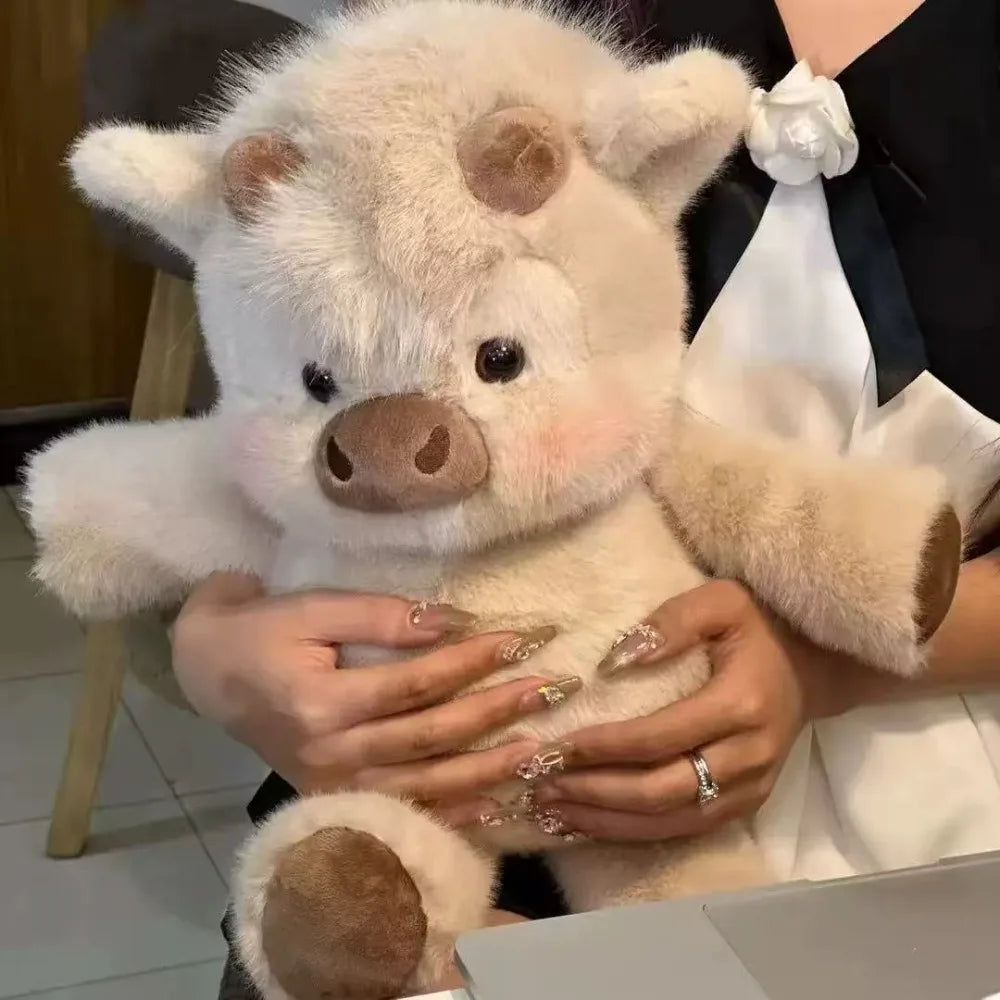 Soft Stuffed Animal Cute Scottish Cow Plushie Plush Toy for Nursery Decor Kids Gift