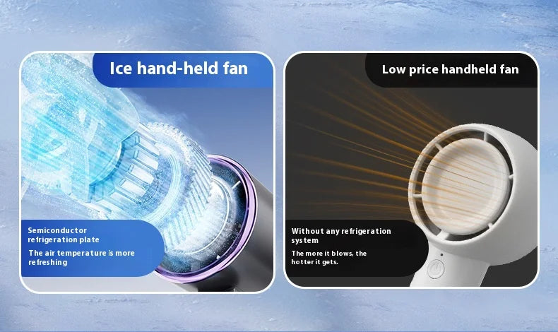 Portable Cooling Fan, 5-Speed Strong Wind Foldable Neck Hanging Fan, 9H Long Battery 4000mAh Mini Air Cooler for Travel & Outdoo