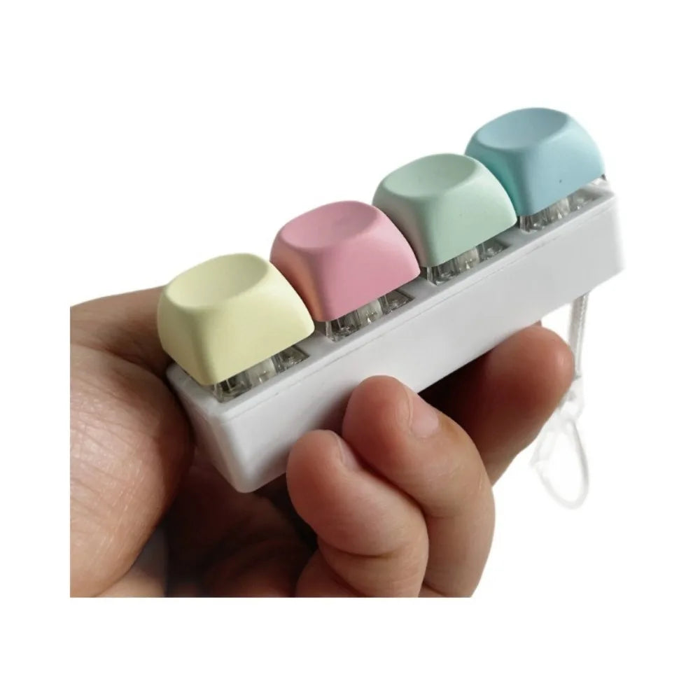 Relaxing 4/9 Keys Finger Keyboard Keycap Key Button Decompression Toy Stress Relief Gadget Pinch Toy Adult