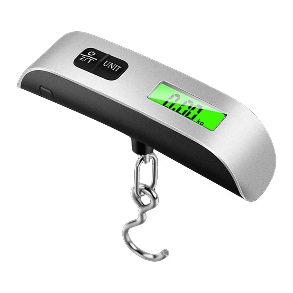 50kg/110lb Electronic Hanging Suitcase Travel Weighs LCD Display Pocket Electronic Suitcase Travel Scale Hand Luggage Scale