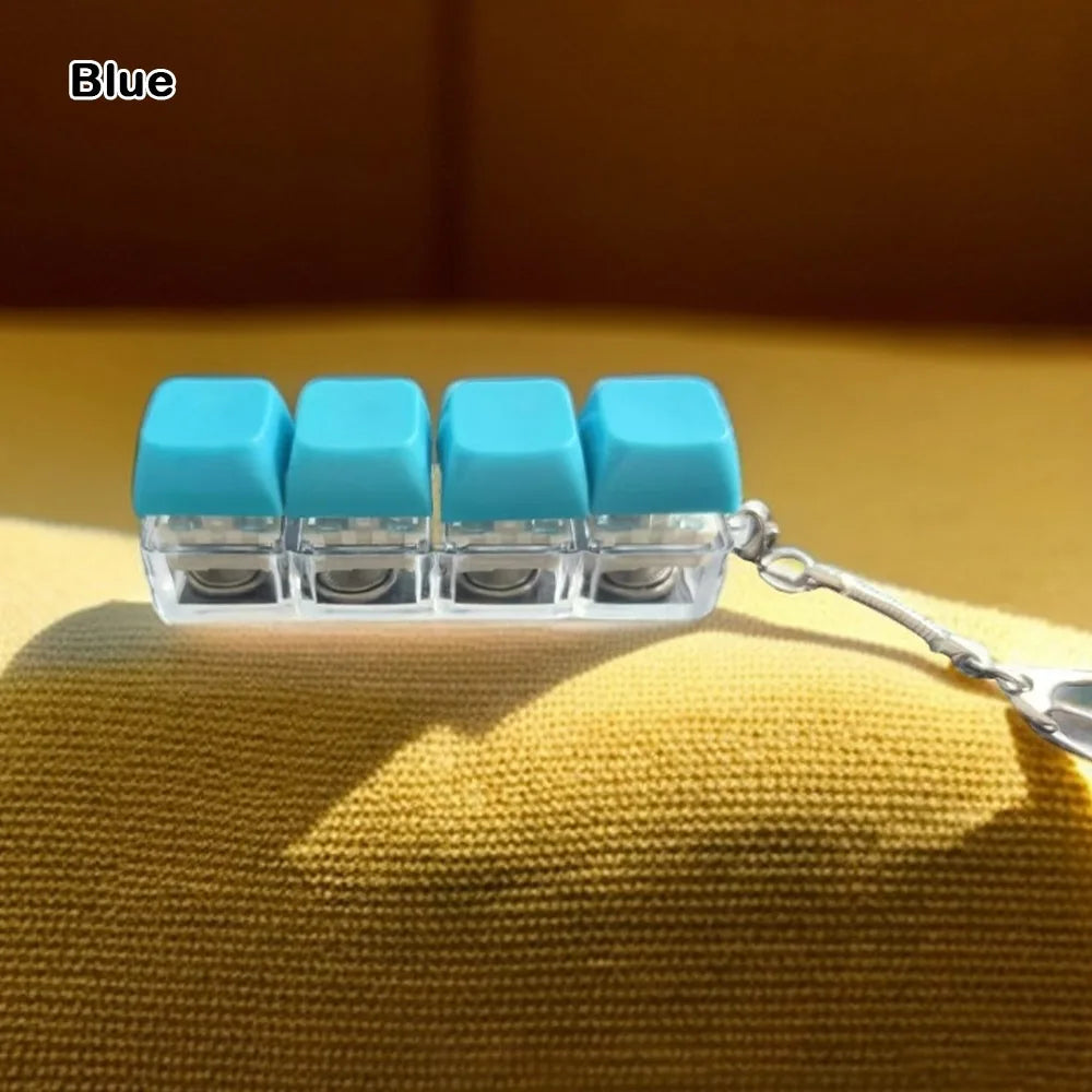 Relaxing 4/9 Keys Finger Keyboard Keycap Key Button Decompression Toy Stress Relief Gadget Pinch Toy Adult