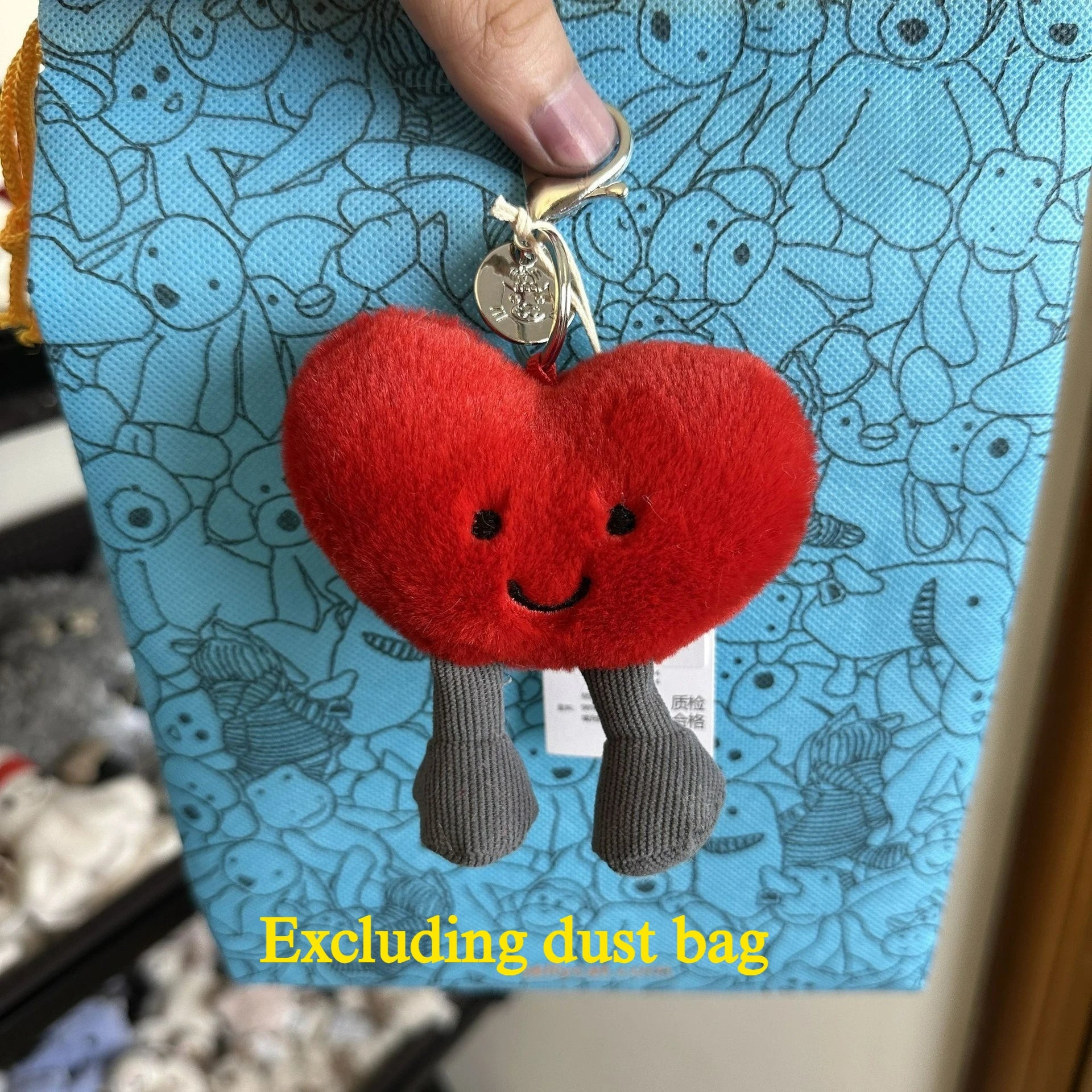Hot tea bag Jc Cute Plush Toy label cute girl bag charm plush toy keychain Kawaii plush toy Limited New Gift bag