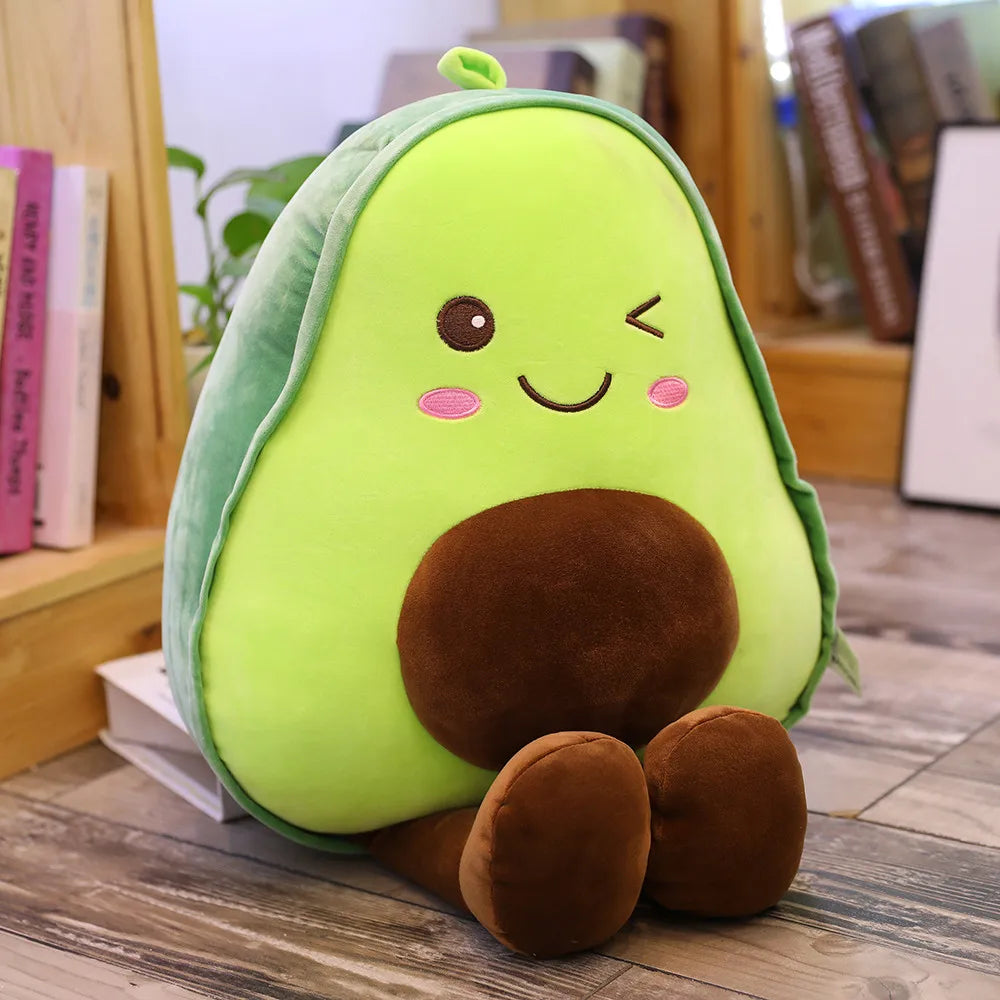 Cute Avocado Doll Pillow Soft Plush Toy Sleeping Pillow Children Girls Birthday Gift Large Fruit Rag Doll