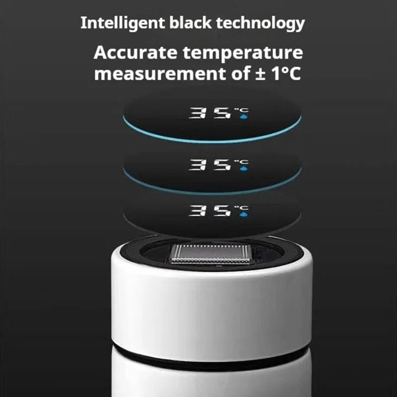 500ML Intelligent Temperature Stainless Steel Thermos Bottle Sports Water Cup Car Insulated Cup Thermal Mug Travel Vacuum Flasks