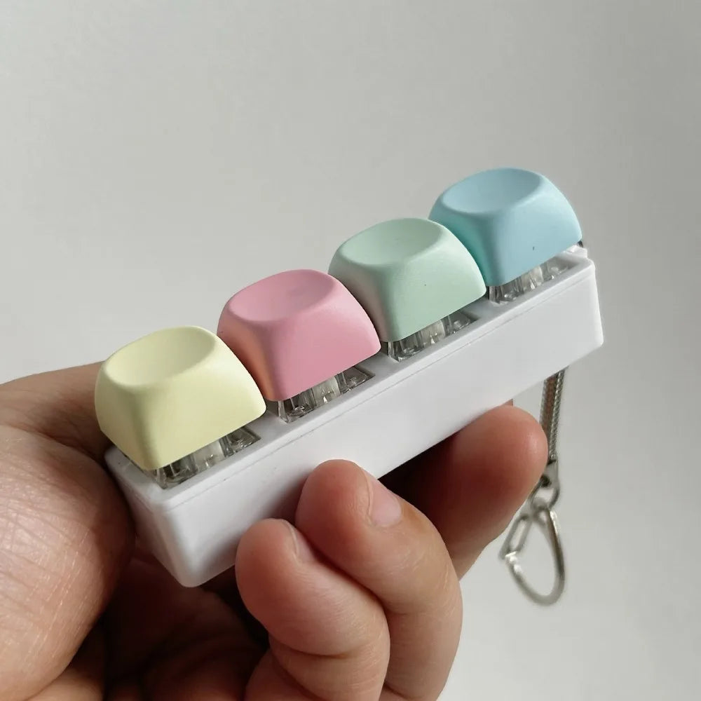 Relaxing 4/9 Keys Finger Keyboard Keycap Key Button Decompression Toy Stress Relief Gadget Pinch Toy Adult
