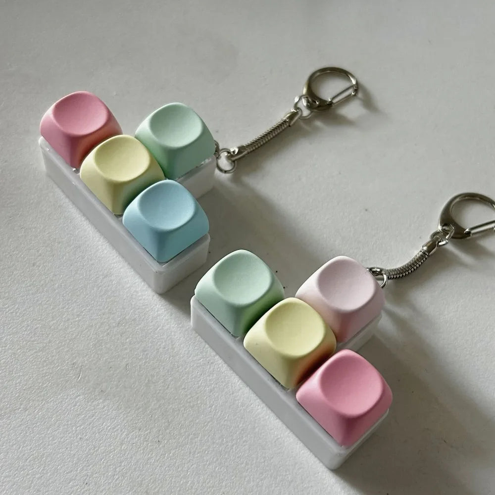 Relaxing 4/9 Keys Finger Keyboard Keycap Key Button Decompression Toy Stress Relief Gadget Pinch Toy Adult