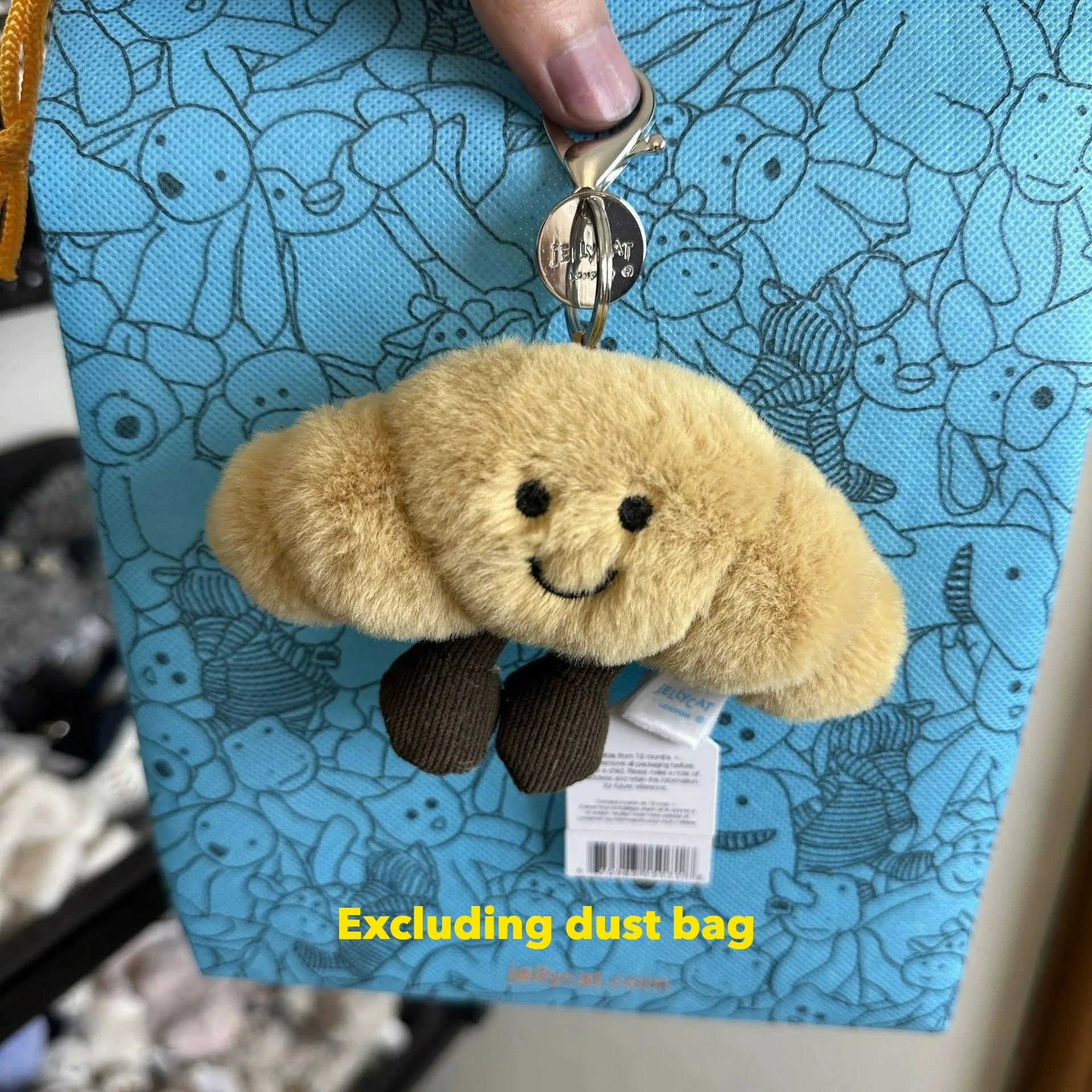 Hot tea bag Jc Cute Plush Toy label cute girl bag charm plush toy keychain Kawaii plush toy Limited New Gift bag