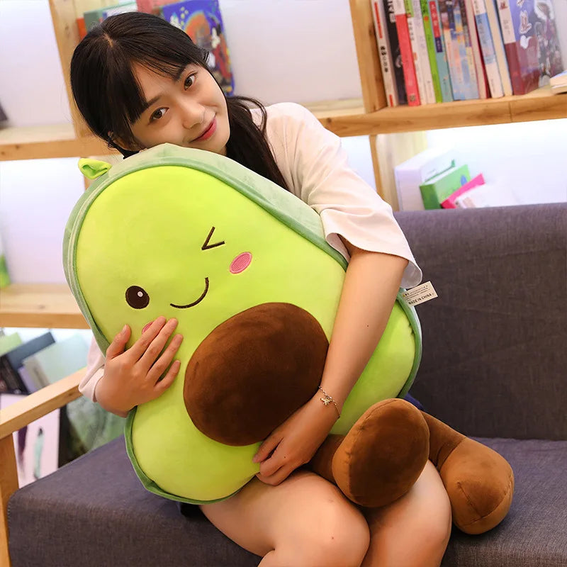 Cute Avocado Doll Pillow Soft Plush Toy Sleeping Pillow Children Girls Birthday Gift Large Fruit Rag Doll
