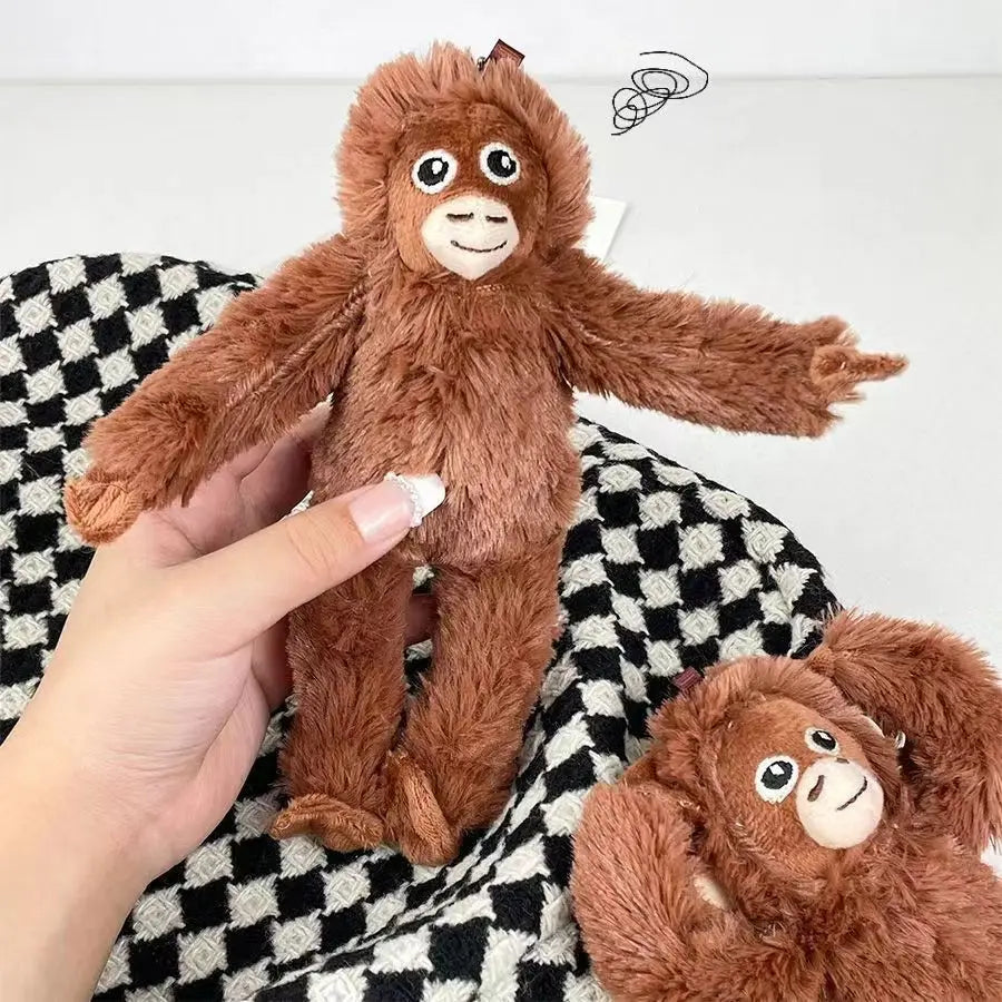 Kawaii Gorilla Plush Toy Cartoon Chimpanzees Monkey Soft Stuffed Doll Keychain Backpack Car Bag Decor Boys Girls Birthday Gifts
