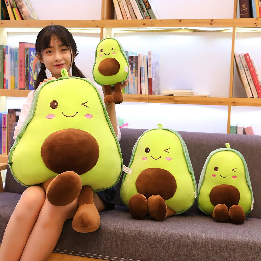 Cute Avocado Doll Pillow Soft Plush Toy Sleeping Pillow Children Girls Birthday Gift Large Fruit Rag Doll