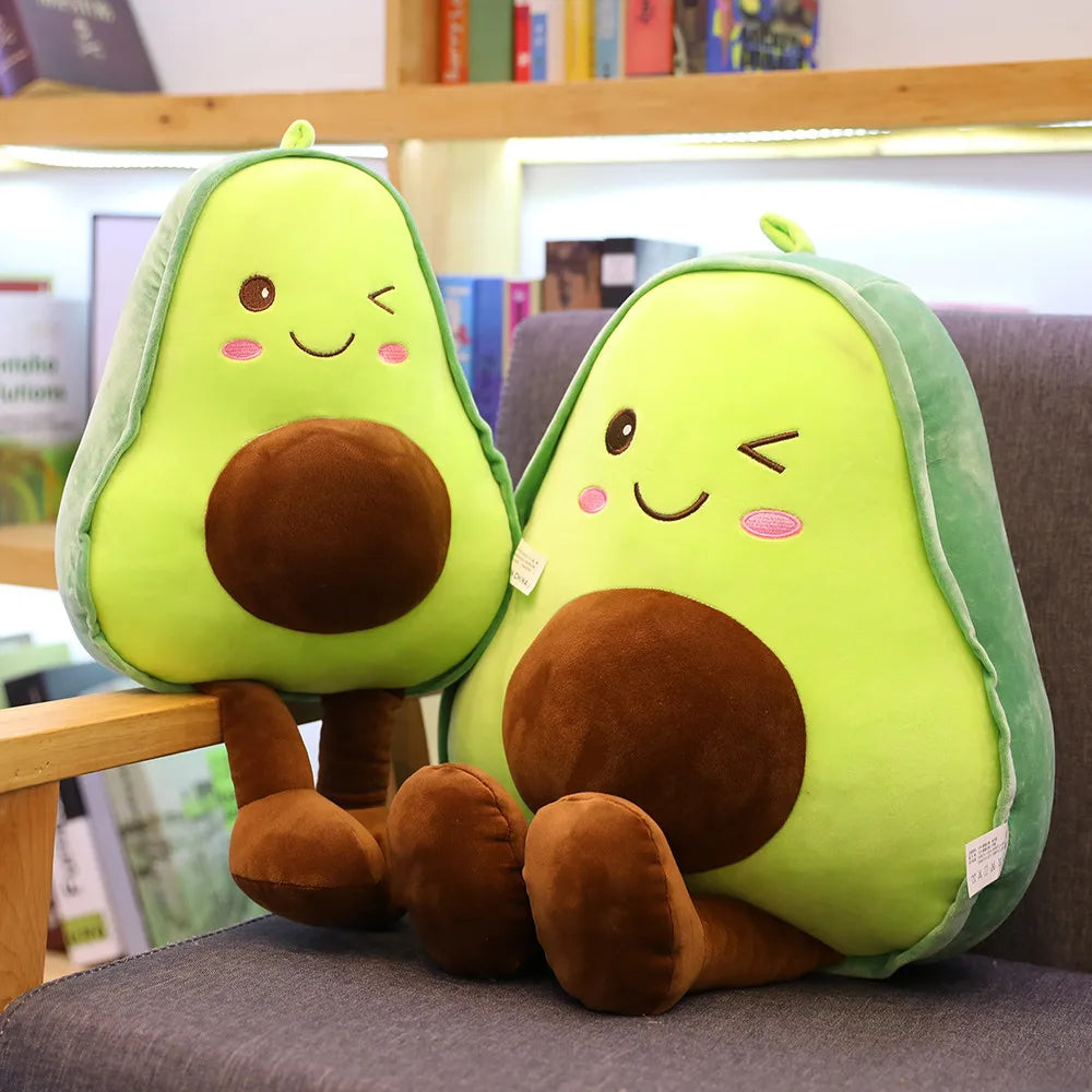 Cute Avocado Doll Pillow Soft Plush Toy Sleeping Pillow Children Girls Birthday Gift Large Fruit Rag Doll