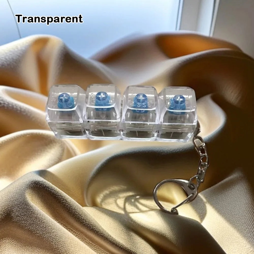 Relaxing 4/9 Keys Finger Keyboard Keycap Key Button Decompression Toy Stress Relief Gadget Pinch Toy Adult