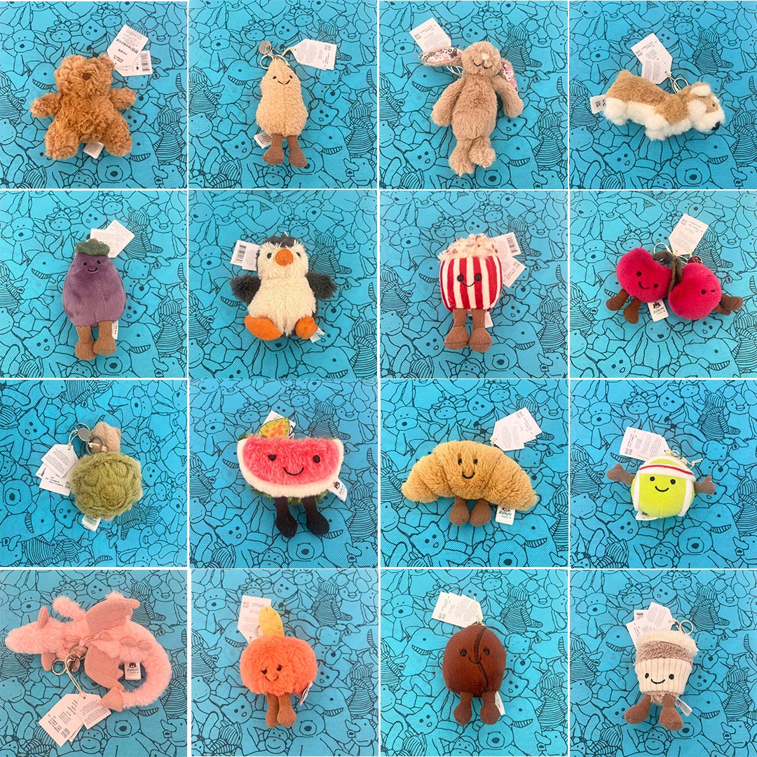 Hot tea bag Jc Cute Plush Toy label cute girl bag charm plush toy keychain Kawaii plush toy Limited New Gift bag