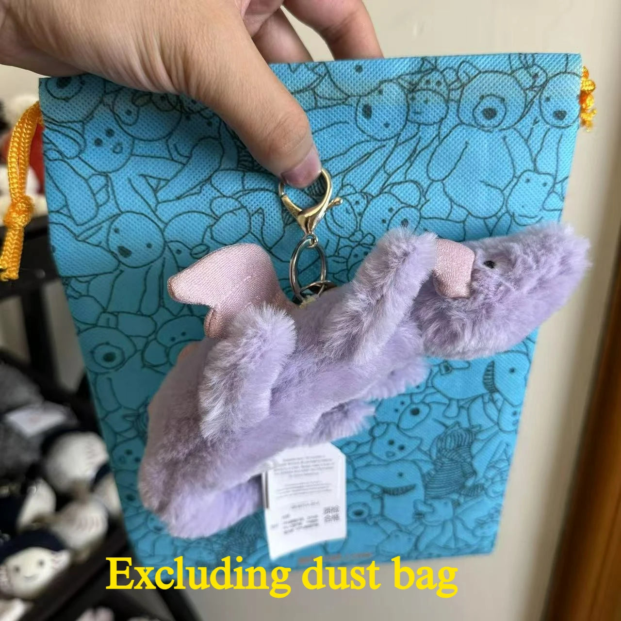 Hot tea bag Jc Cute Plush Toy label cute girl bag charm plush toy keychain Kawaii plush toy Limited New Gift bag