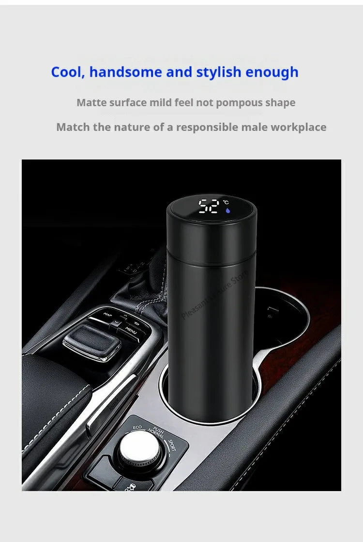 500ML Intelligent Temperature Stainless Steel Thermos Bottle Sports Water Cup Car Insulated Cup Thermal Mug Travel Vacuum Flasks
